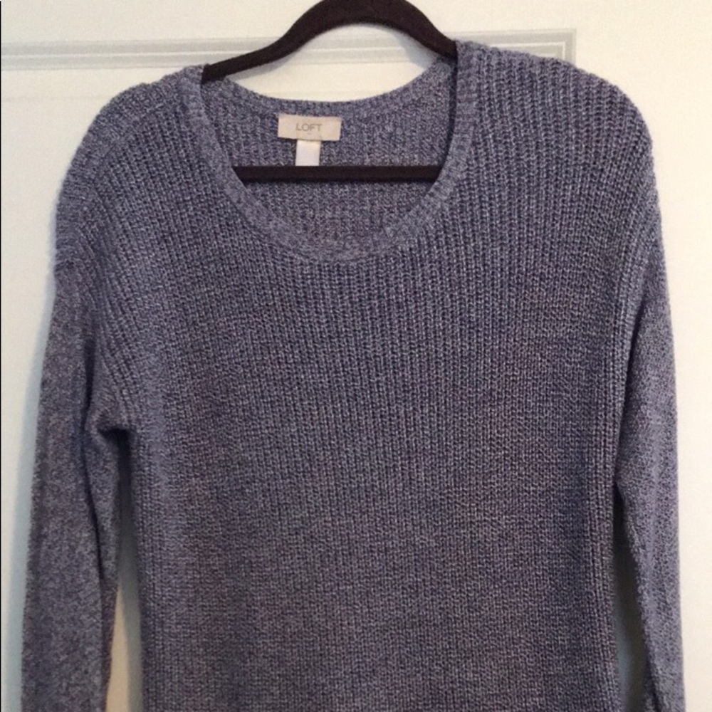 Blue Loft Sweater with Lace details